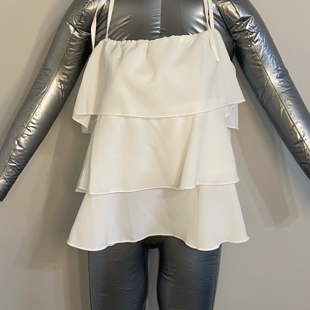 Kirundo White Satiny top, great for beach vacation